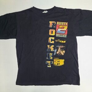 1996 Rusty Wallace Rocket #2 Nascar Racing T-Shirt Size XL